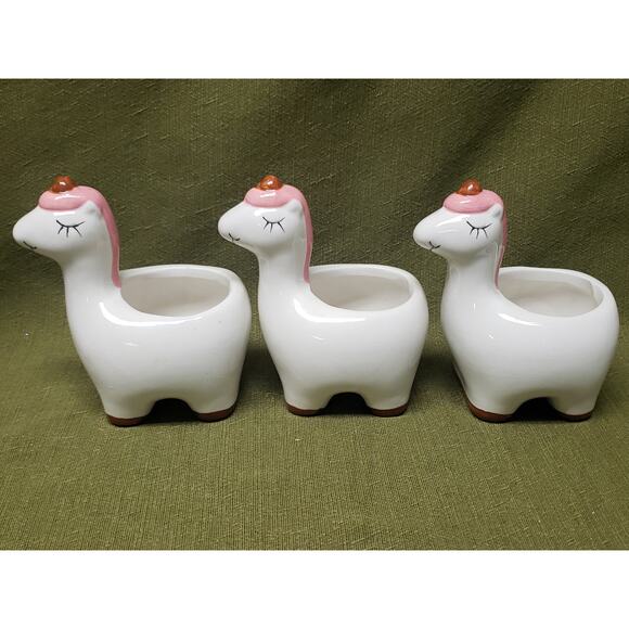 Uma the Unicorn Ceramic Animal Planter Pot for Succulents Small Plants or Decor - Picture 5 of 11